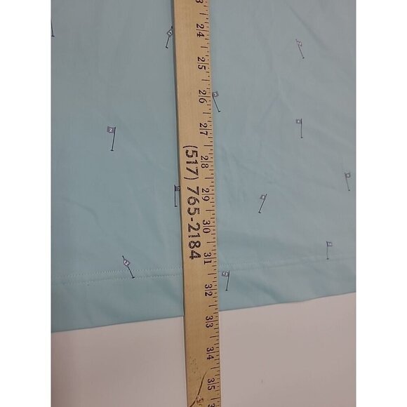 FootJoy FJ Polo Shirt Men's Size XL Mint Green Golf Flag All Over Print - Picture 9 of 9